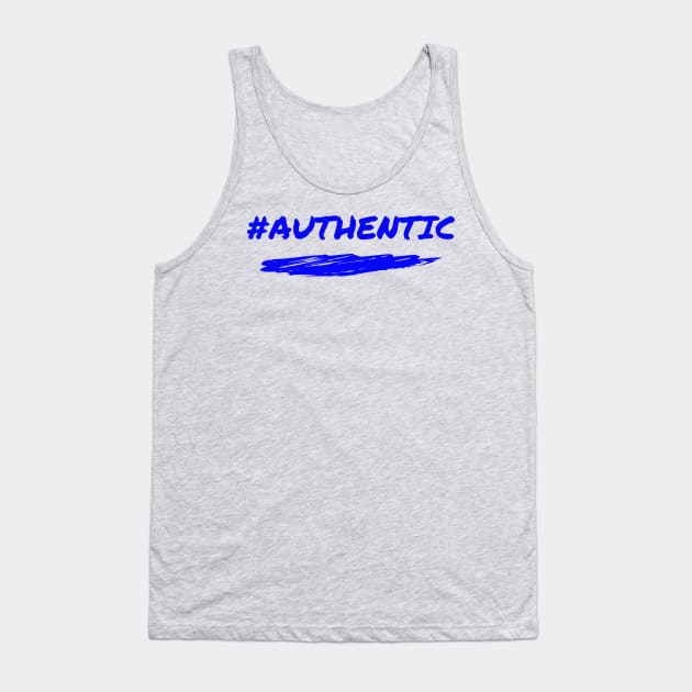 #Authentic (blue) Tank Top by Jen's Musings